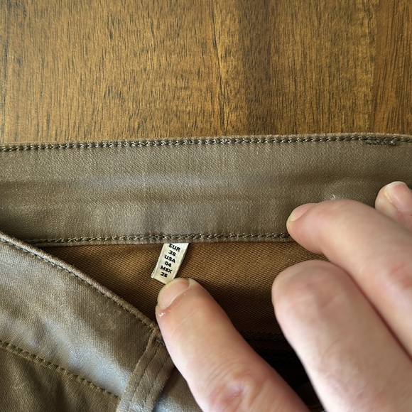 Zara Woman Mid Rise Coated Pant - Picture 7 of 7